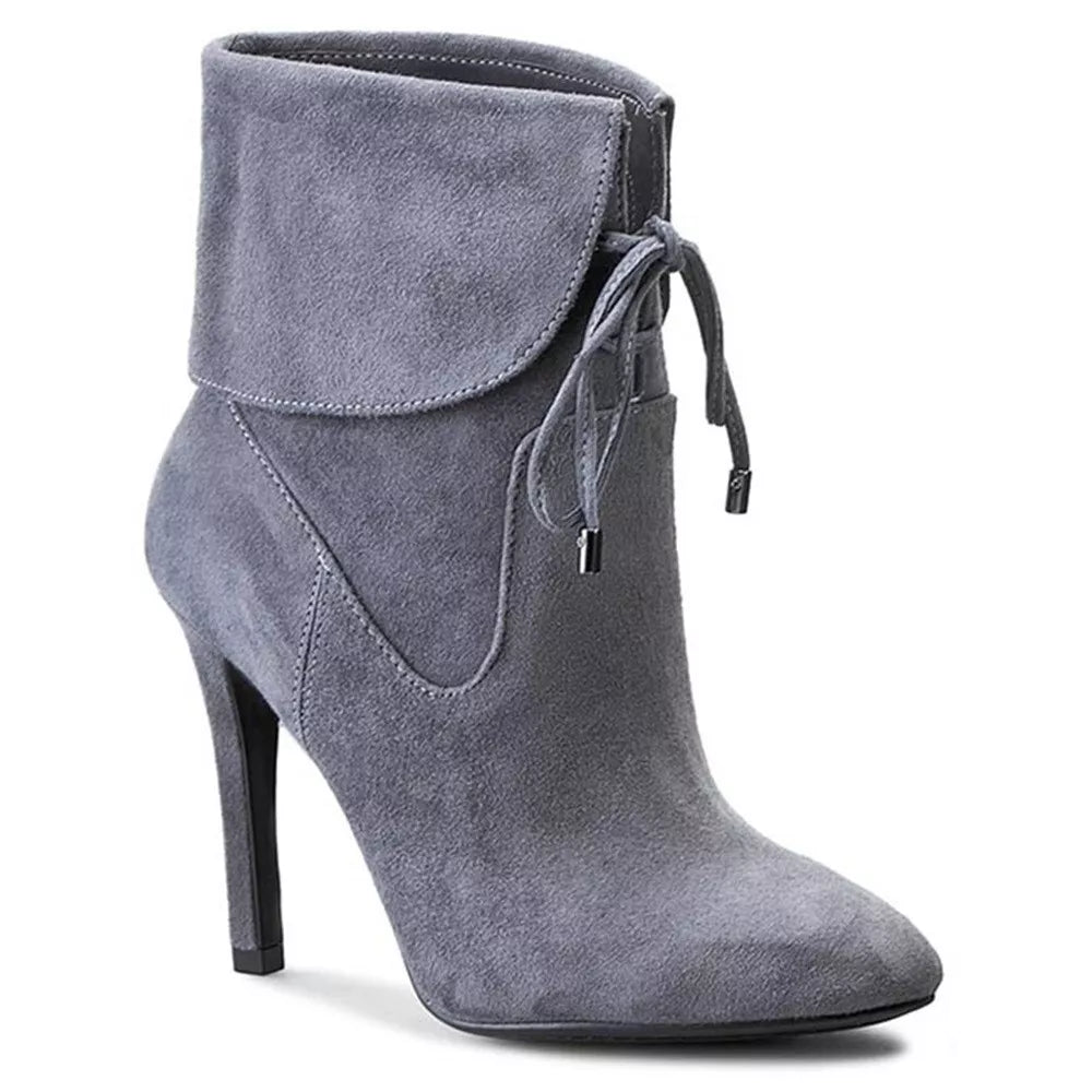 Guess - Botines Plegables Gris Ante