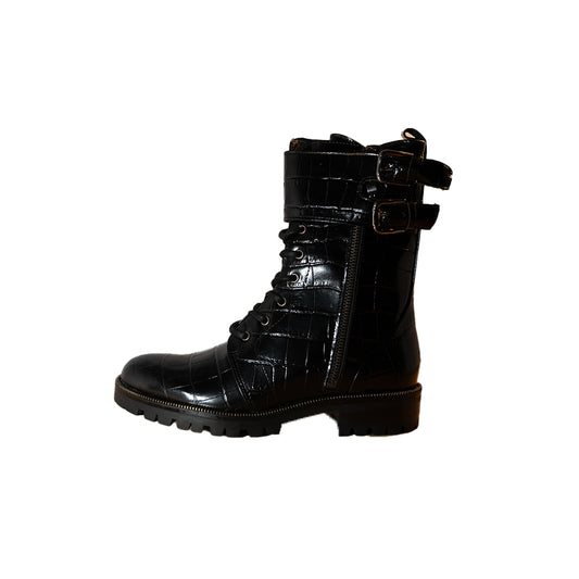 Guess - Botas Con Relive Tipo Cuero